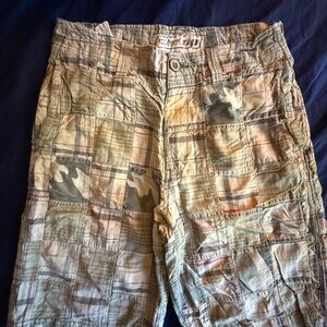 Urban Pipeline Green and Tan Cargo Shorts